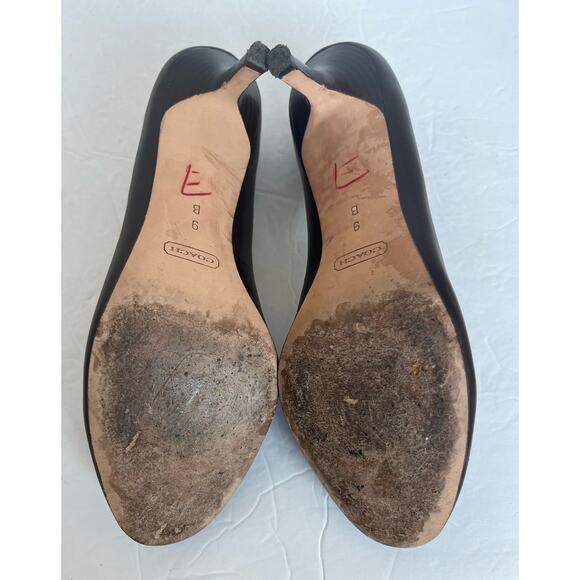 Coach Missy Women's Brown Soft Leather Napa Round Toe Pump Heel Shoes Size 9B - Picture 10 of 10